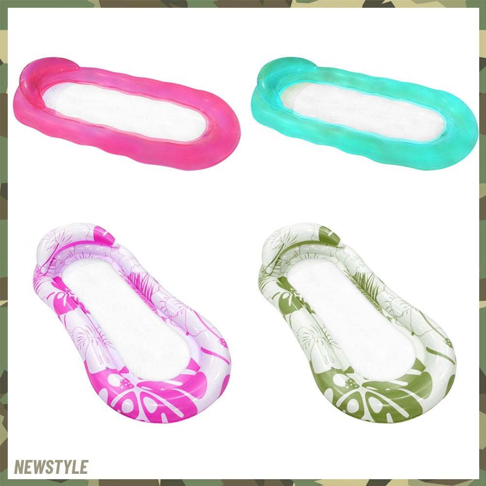 ส่งจากกรุงเทพ เปลญวนน้ําลอยน้ําแบบพกพา Hammcok Lounger PVC พับได้พร้อมพนักพิงพนักพิงพนักพิงพนักพิงฤดูร้อนชายหาดผู้ใหญ่ [newstyle.th] - รูปที่ 2