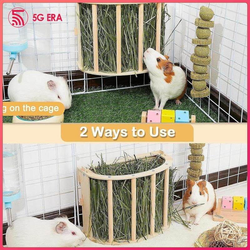 [Wishshopeezzzxh] เครื่องป้อนหญ้าแห้งสําหรับกระต่ายสัตว์ขนาดเล็กให้อาหารผู้ถือสะดวกหญ้าแห้งอาหารชั้นวางเครื่องจ่ายอาหารสําหรับ Ferret Chinchilla Guinea Pig