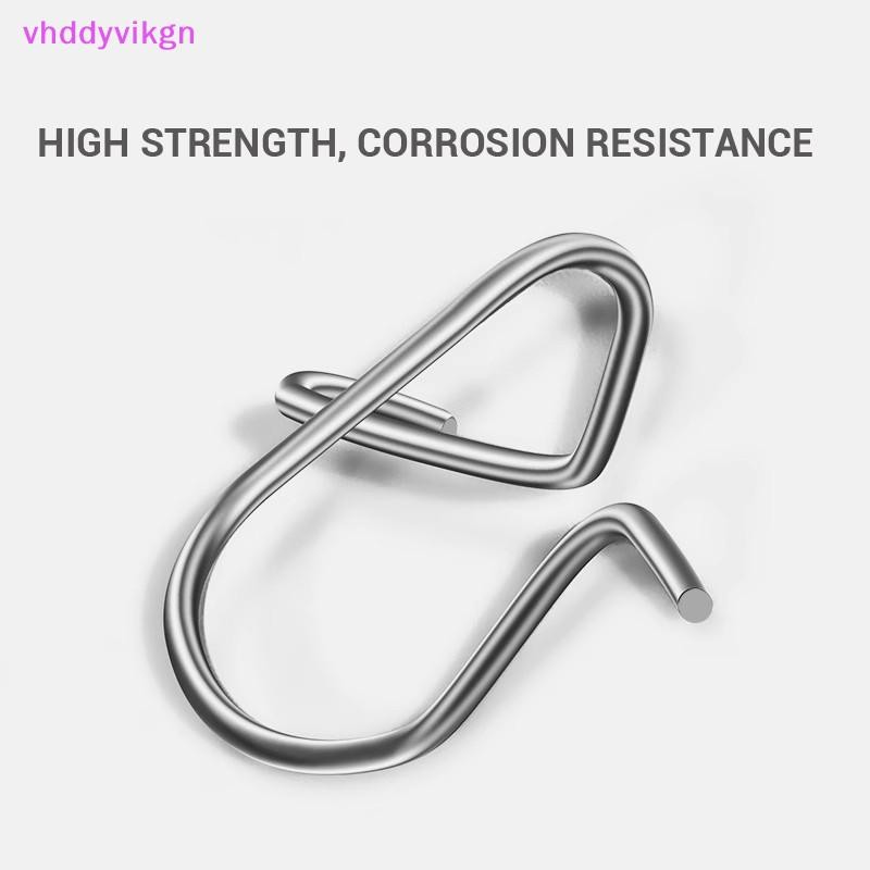 VHDD 100 ชิ้นคลิปตกปลา Fast Crankbait Snaps ตกปลาตัวเชื่อมต่อตกปลาน้ําเค็มล็อค Lure สแตนเลส TH - รูปที่ 2