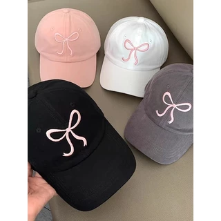 Destin🩰พร้อมส่งจากไทย🛒(MK-1)​ หมวกแก็ป "ปีกโบว์" มินิมอล มินิใจ หมวกเบสบอล แฟชั่นเกาหลี มี5สี