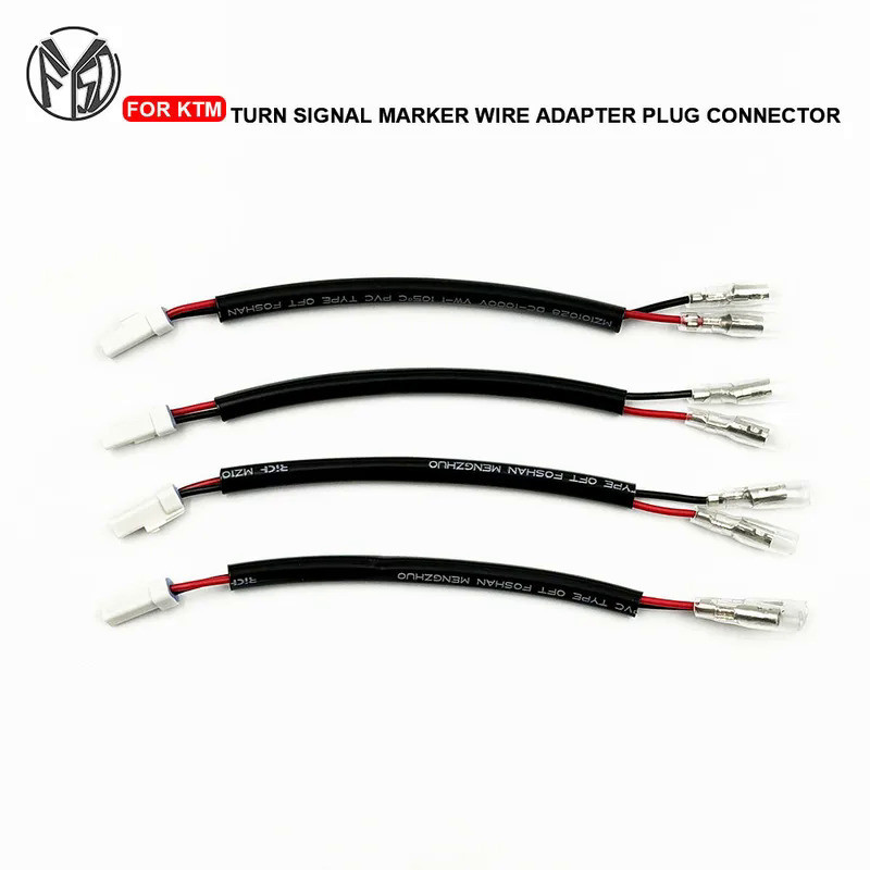 Wire Adapter Plug Connectors 2 Power Cords For KTM 125 200 250 690 790 990 DUKE SMC SMC-R Connecting