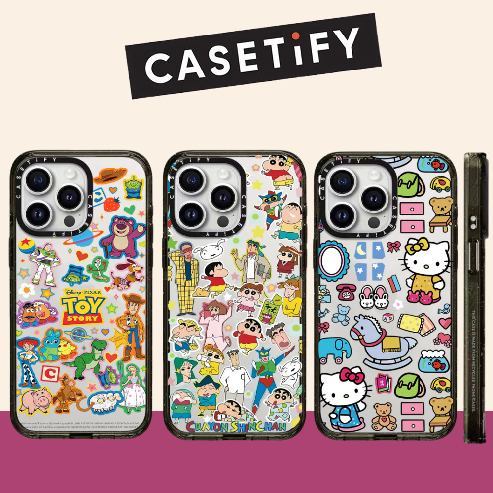 Casetify Toy Story Kiity อะคริลิคเคสโทรศัพท์สําหรับ iPhone 16 Pro Max 16 Plus 15 Pro Max 14 13 12 11 กรณีกันกระแทกป้องกันปลอก