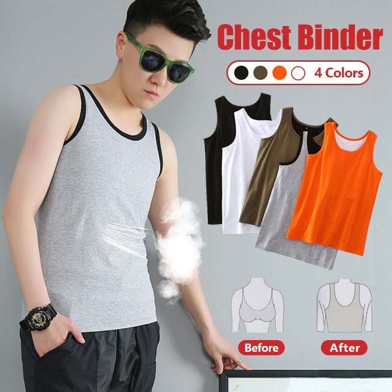 Full Bandage เสื้อกล้าม Chest Binder Pullover Binder สบายและระบายอากาศ Breast Binder เสื้อกล้าม 5 สี Binder