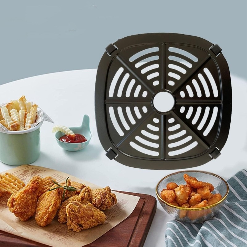 Cc Air Fryer Pad โลหะ Air Fryer แผ่น Air Fryer ถาดย่างแผ่นมัลติฟังก์ชั่โลหะเครื่องมือทําอาหารสําหรับ