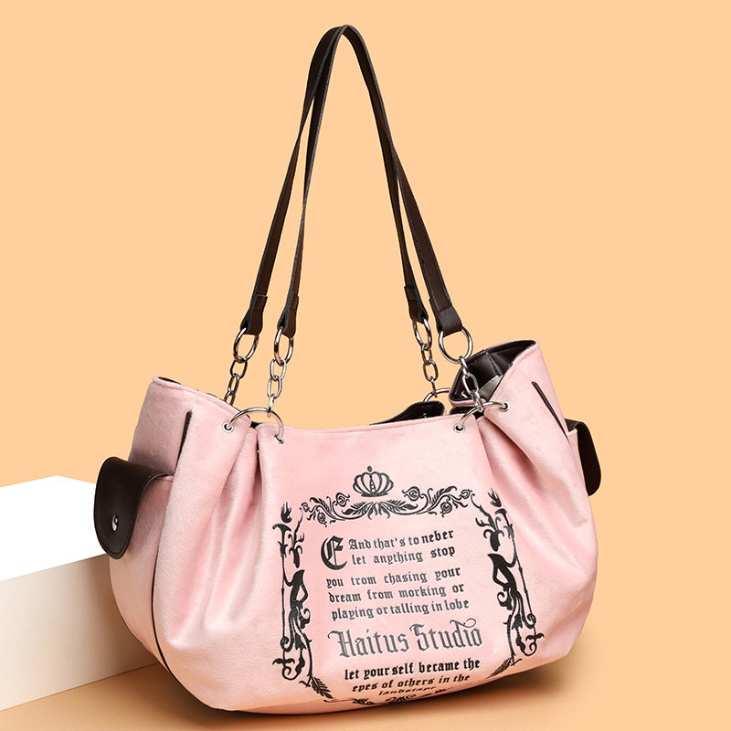 Mousoon ความจุขนาดใหญ่ Retro Artistic พิเศษ Chain Tote ผู้หญิงใหม่แฟชั่นกระเป๋าฟักทอง Crossbody นุ่ม