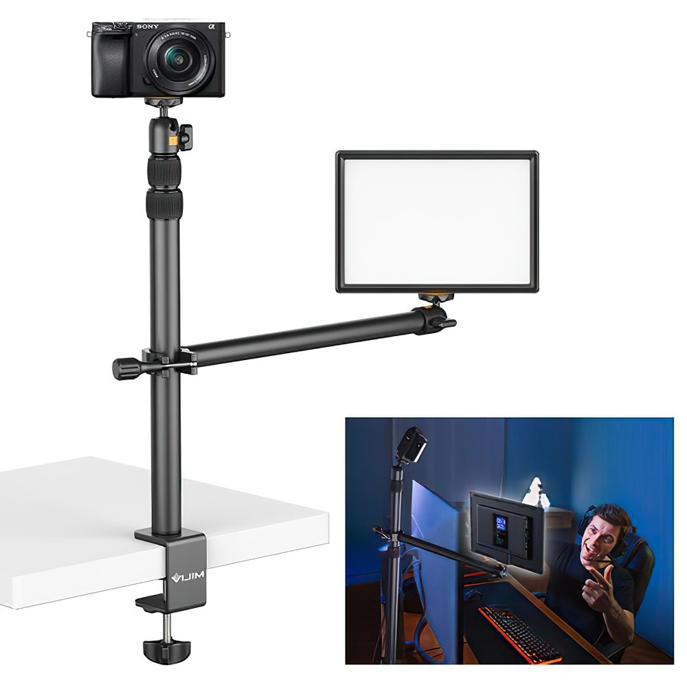 Ulanzi Vijim LS02 ขาตั้งกล้องแบบหนีบโต๊ะ แขนจับปรับ 360° สูง 105 ซม. ใช้ Live Stream ประชุมออนไลน์