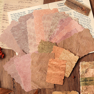 28แผ่นวัสดุวินเทจฐานกระดาษตกแต่งพื้นหลังกระดาษมือทํา ทําเอง …