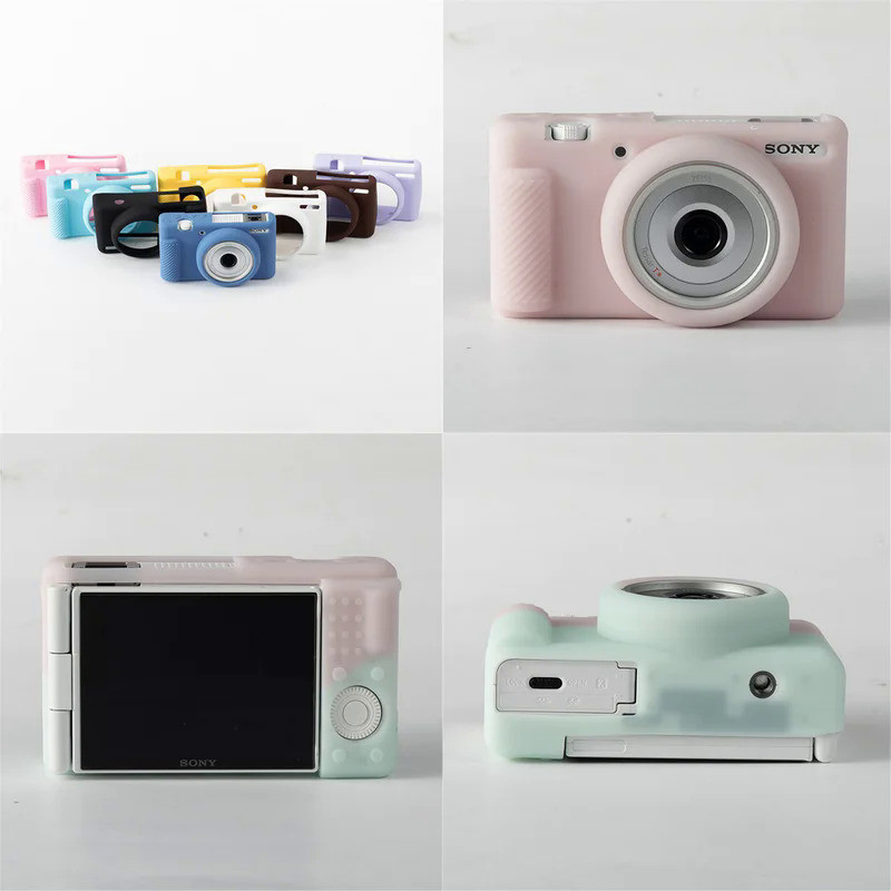 Soft Silicone Armor Camera Body Case For Sony ZV-1F ZV1F ZV-1M2 ZV1M2 Protective Rubber Cover Skin