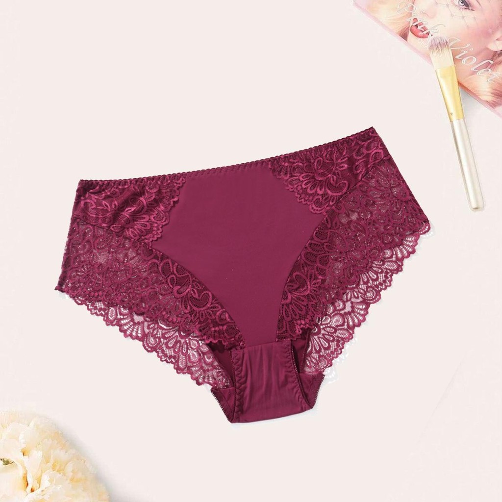 Parifairy ลูกไม้ธรรมดาชุดชั้นใน Unlined บางกางเกงผู้หญิง Plus ขนาดกางเกง 0XL 1XL 2XL 3XL 4XL 5XL-6003#P
