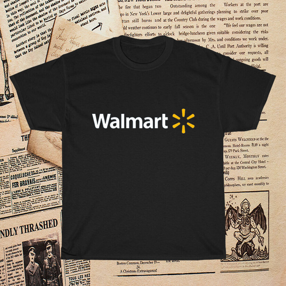 เสื้อยืดผู้ชายโลโก้ Walmart ใหม่ตลก