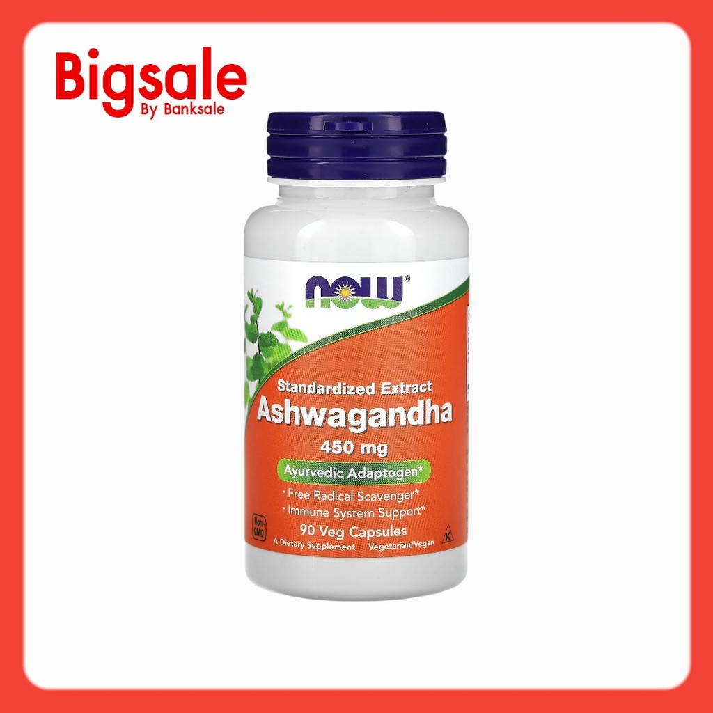 NOW Foods Ashwagandha Standardized Extract 450 mg 90 Veg Capsules
