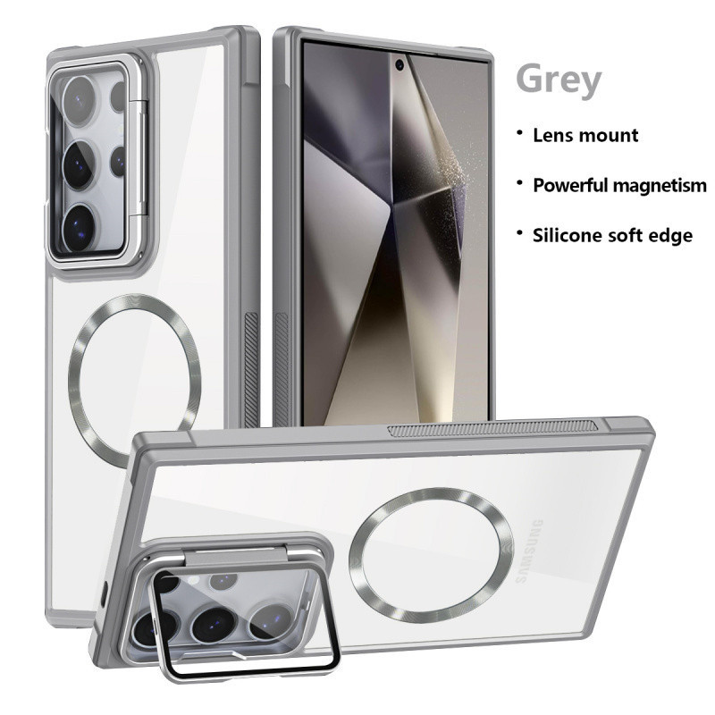 สำหรับ S amsung g alaxy S25อัลตร้าปลอกแม่เหล็กกล้องป้องกันผู้ถือล้างกรณีโทรศัพท์สำหรับ S amsung S24 S23อัลตร้าพลัส S24FE S23 S20 FE wirelesss ค่าใช้จ่ายฮาร์ดกันกระแทกปก