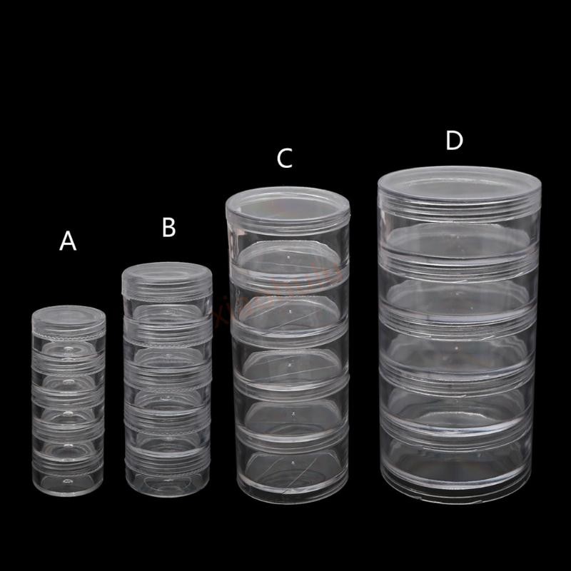 Xhl Round Storage Jars - Art Craft Accessory Organizer Box เครื่องประดับลูกปัดคอนเทนเนอร์