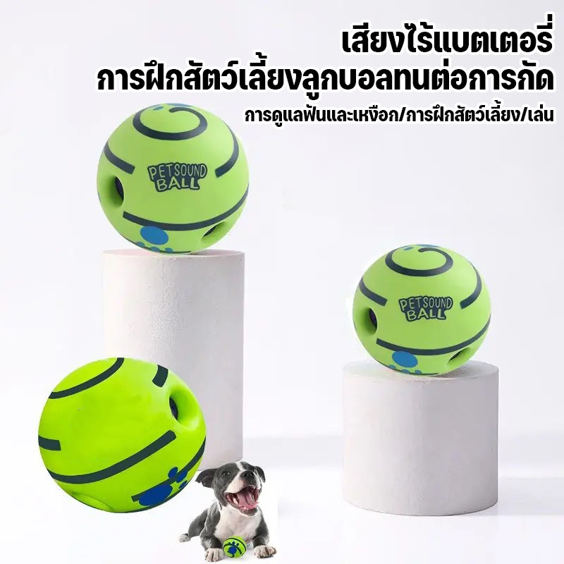 ของเล่นสัตว์เลี้ยง ของเล่นสุนัขขัดฟัน ลูกบอลสุนัขมีเสียง ของเล่นสุนัขแก้เหงา - รูปที่ 3