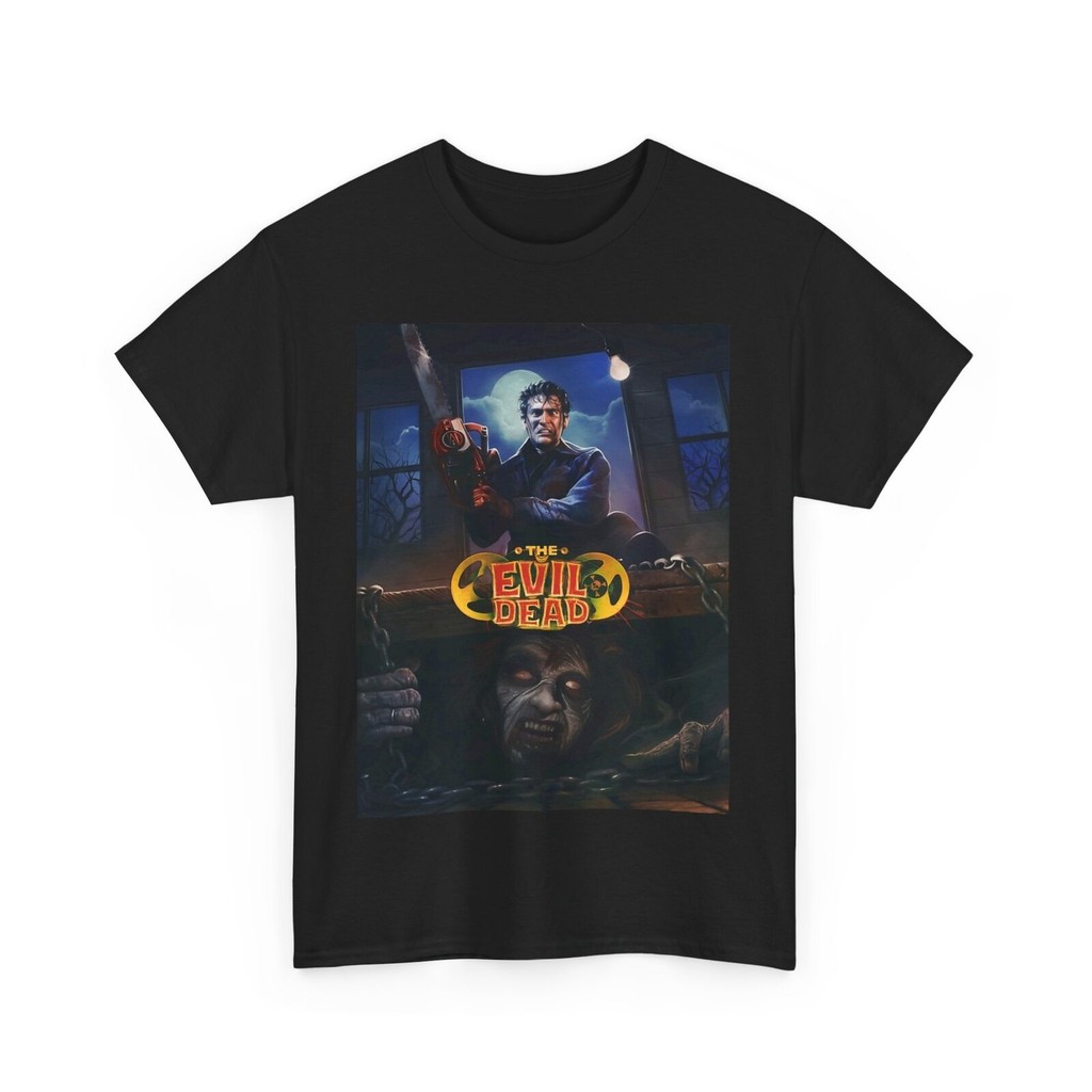 Evil Dead 1981 เสื้อยืดติดตั้งภาพยนตร์ Heavy Cotton Tee