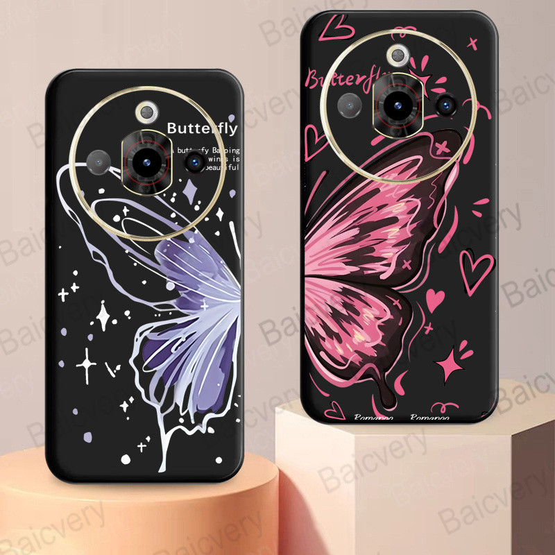 สําหรับ ZTE Nubia Focus Pro 5G Soft TPU ซิลิโคนป้องกันกล้องเต็มรูปแบบรูปแบบสาวเคสโทรศัพท์แฟชั่น