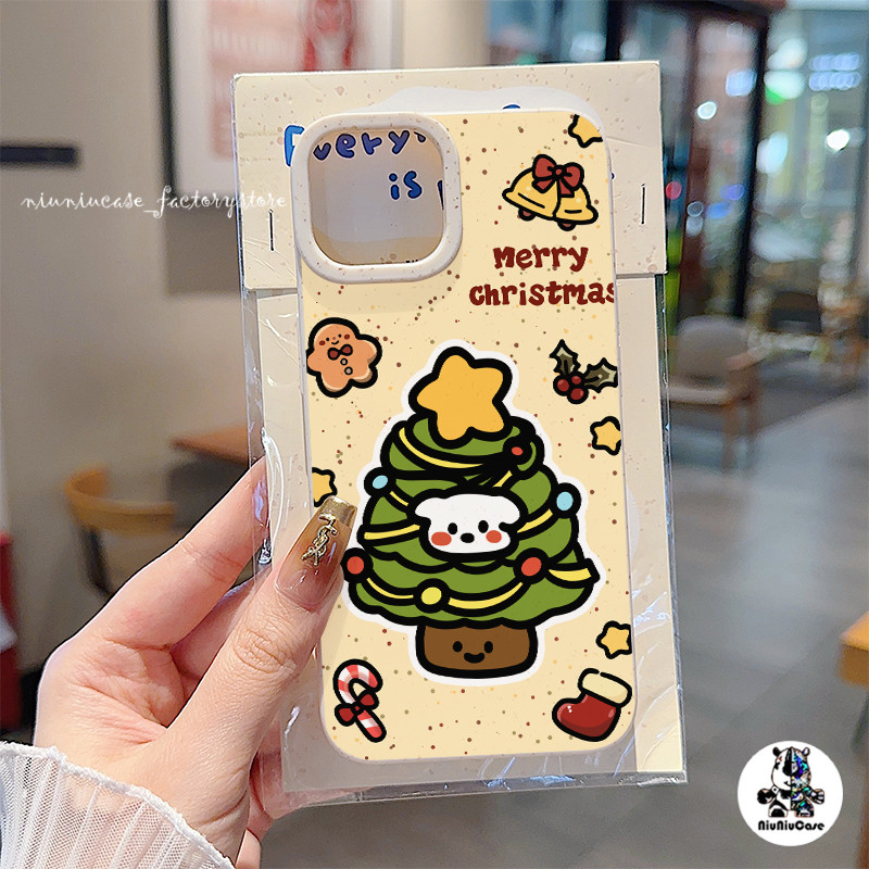 สําหรับเคสไอโฟน11 เคสโทรศัพท์ ต้นคริสต์มาส LBB For iPhone 11 14 15 12 13 16 Pro Max X XS XR 6P 7P 8P