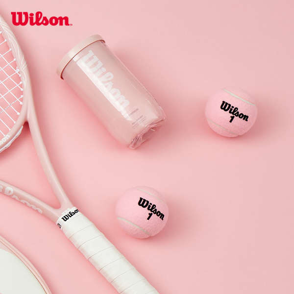 ❃Wilson Wilson Official Limited Pink Ball Jar Pink Tennis Multi-court Ball 2 แพ็ครวมกัน♠