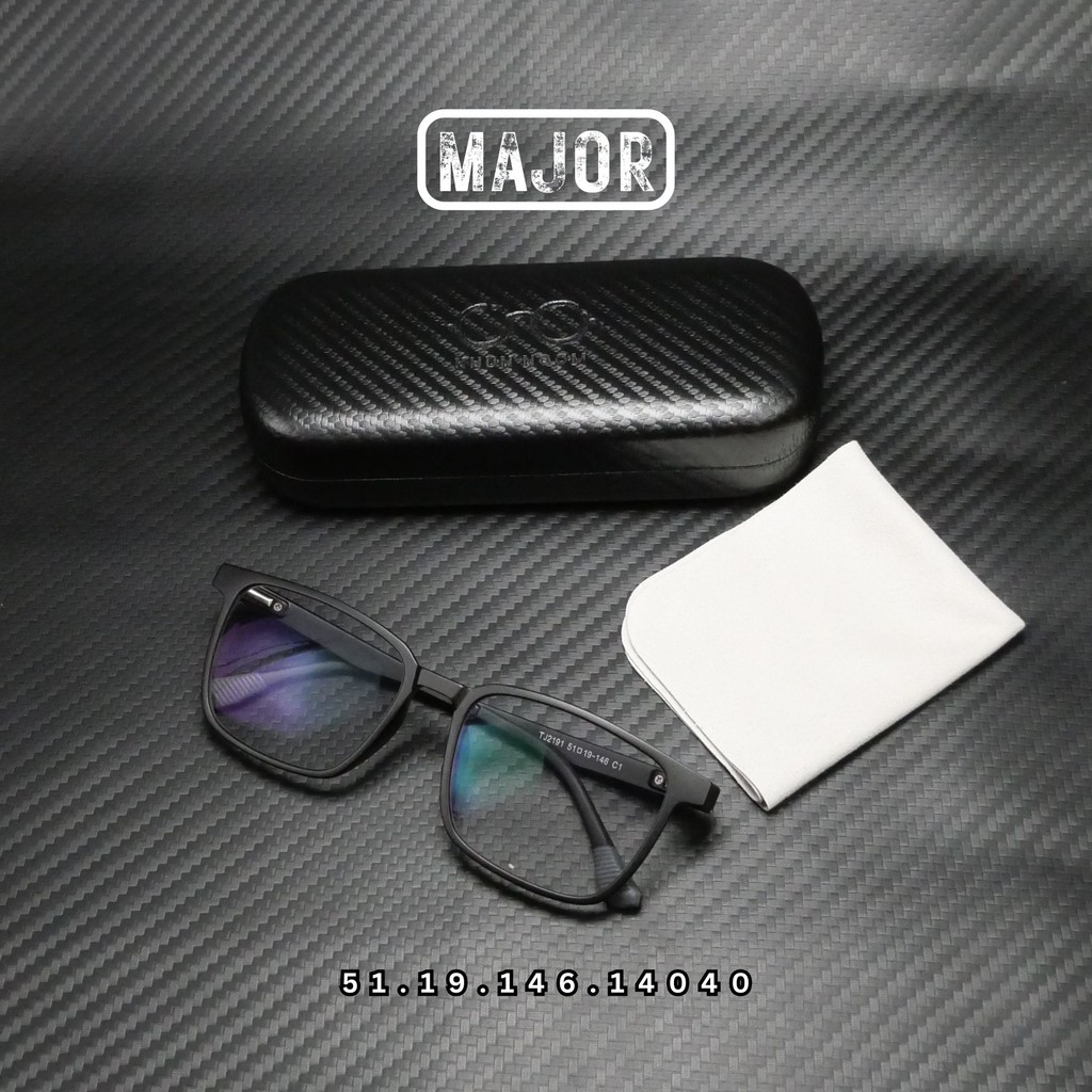 แว่นตาสายตายาว เลนส์ 2ชั้นออโต้ รุ่น Major เมเจอร์ TJ2191 ในร่มเลนส์ใสออกแดดเปลี่ยนสีเทาดำ