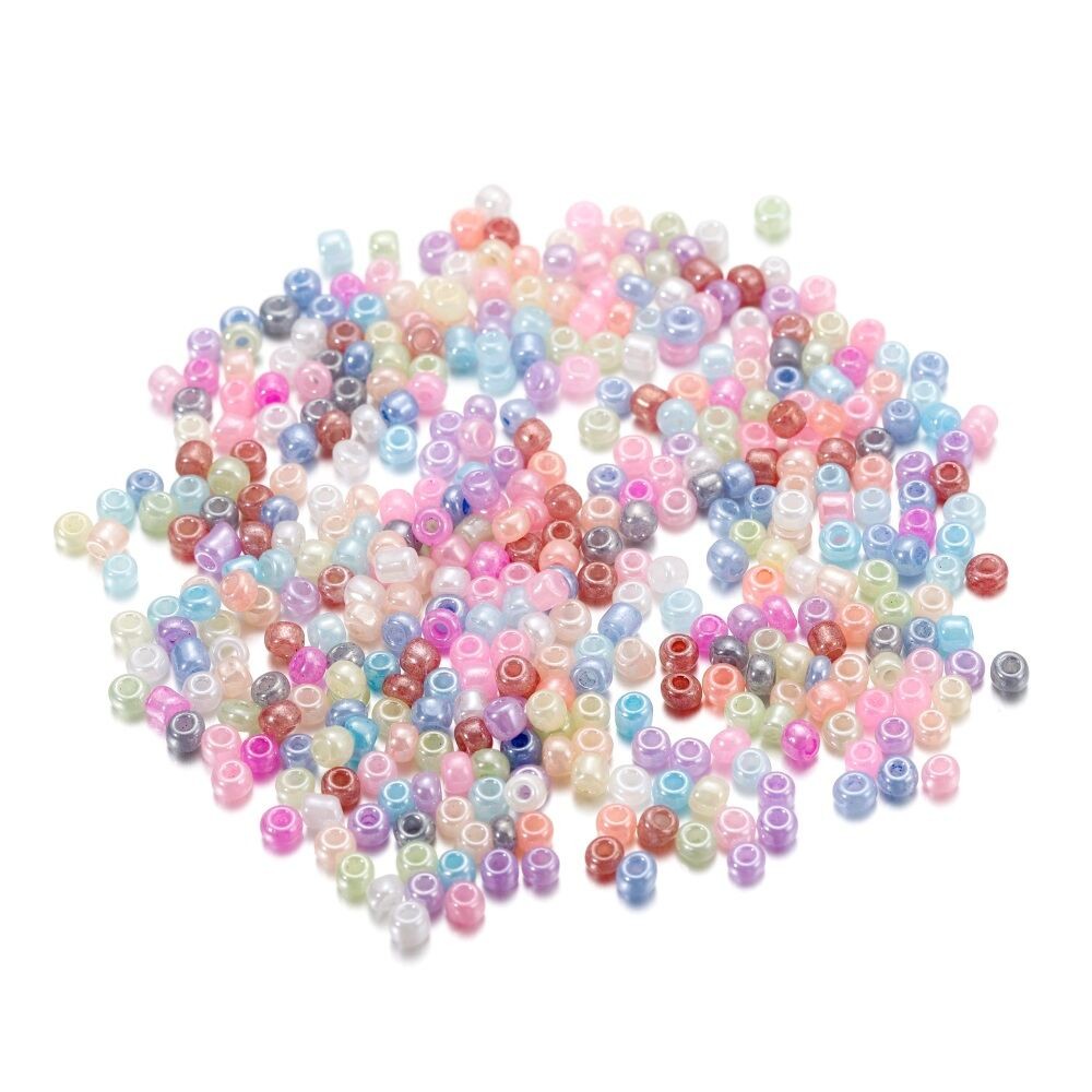 ลูกปัดหิน 3 มม. 500 ชิ้นสําหรับเครื่องประดับแฮนด์เมด DIY Makin