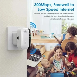 Wifi Repeater ตัวกระจายสัญญาณไวไฟ 2.4GHz 300Mbps WiFi ตัวดูดเพิ่มความแรงสัญญาณไวเลส