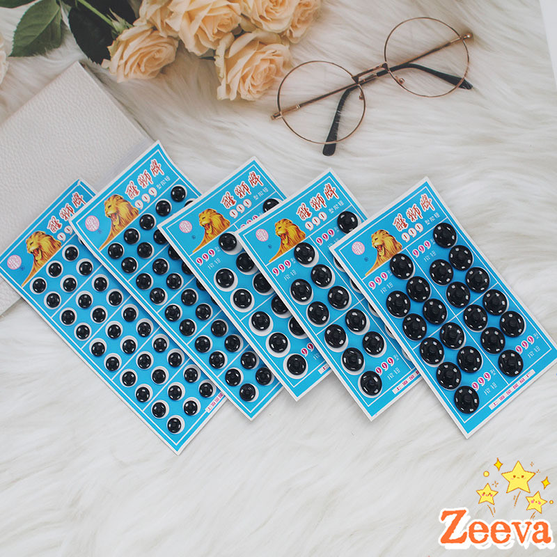ZEEVA กระดุมเเป๊กแบบโลหะ สีเงิน และ สีดำ (20 คู่ 50คู่) คุณภาพดี ไม่เป็นสนิม Metal Snap