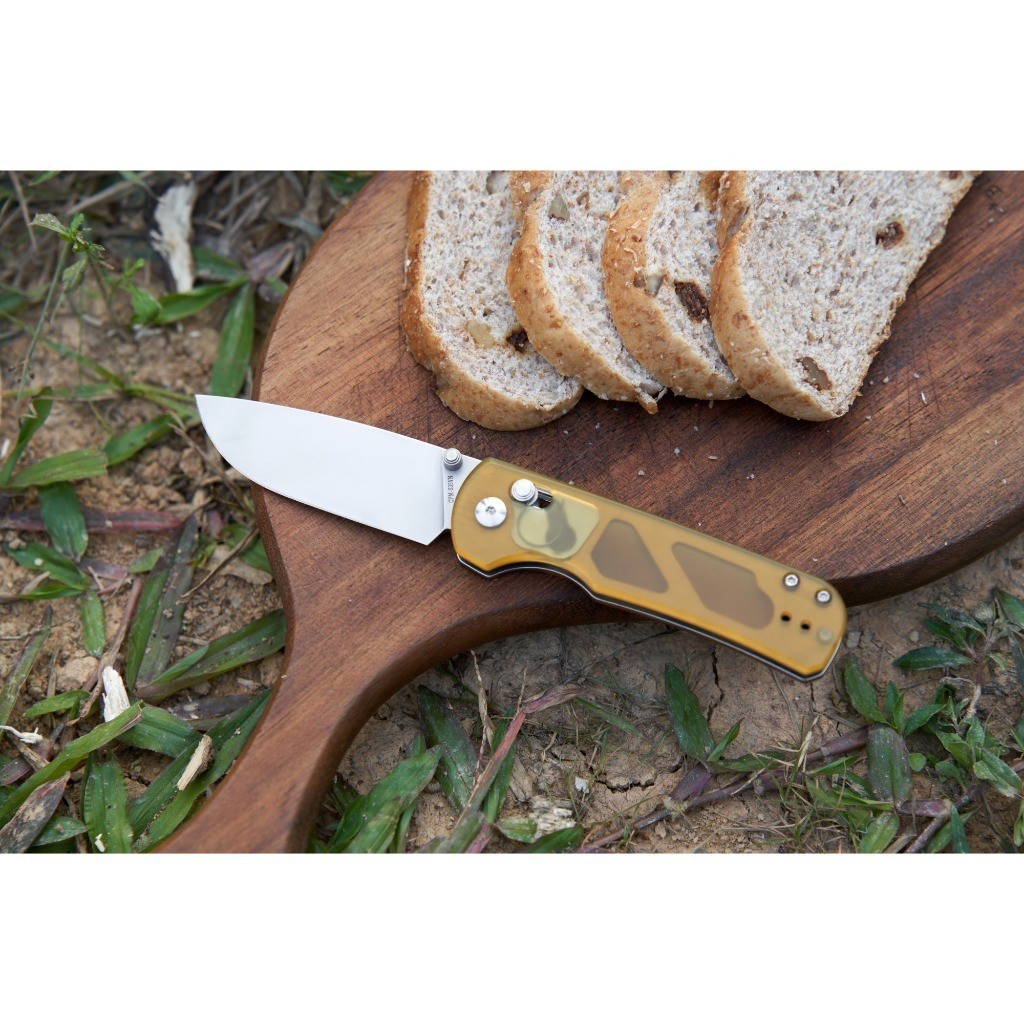 Olight Oknife มีดพกยังชีพ Rubato 4  ด้ามจับ PEI สีเหลืองโปร่งใส