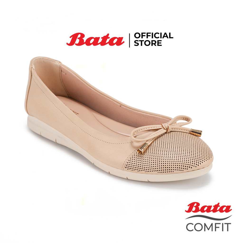 Bata บาจา Comfit รองเท้าเพื่อสุขภาพแบบสวม เทคโนโลยีคุชชั่น สำหรับผู้หญิง สีดำ 6016141 สีเบจ 6018141