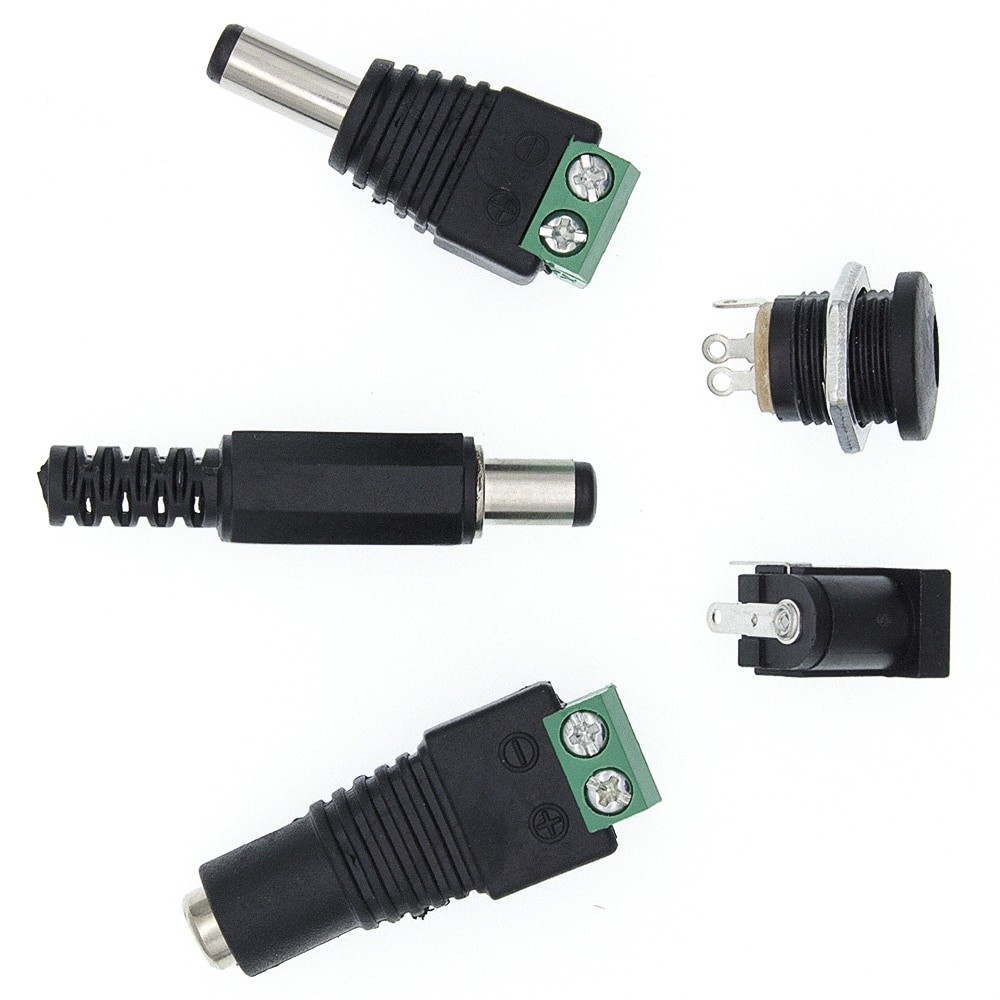 10pcs DC-005/DC-022 DC Power Jack Socket Plug Male/Female Connector DC005 5.5*2.1 มม.2.1 ใหม่