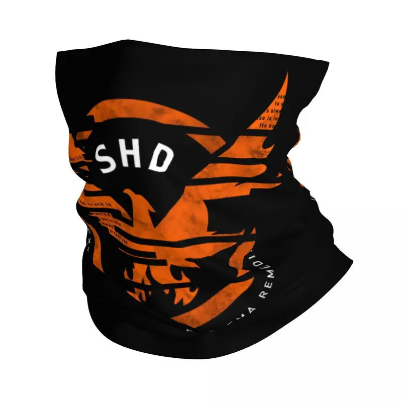 The Division 2 Shd ผ้าพันคอคอ Gaiter พิมพ์ Balaclavas Wrap ผ้าพันคอ Multi-use Headwear เดินป่า Unise