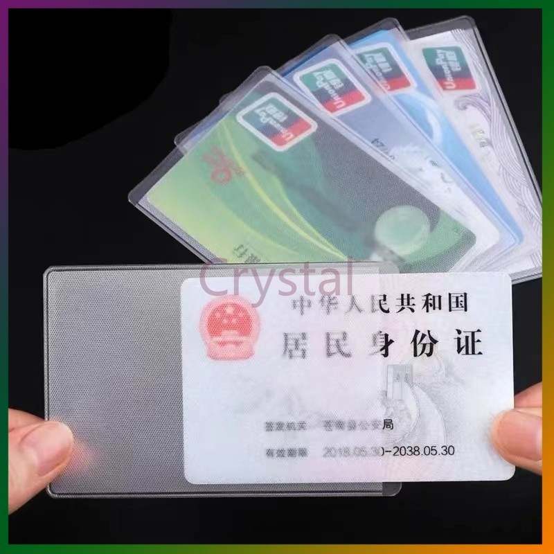 Crystal ซองใสใส่บัตร atm บัตรประชาชน กระเป๋าใส่บัตร ป้องกันรอยขีดข่วน การเสื่อมสภาพของบัตร