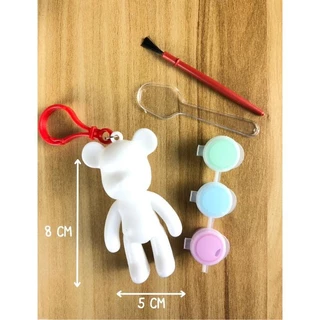 ตุ๊กตาระบายสี DIY ของขวัญ ชุดระบายสีตุ๊กตาหมีพร้อมพวงกุญแจ สีและพู่กันครบเซ็ต พัฒนาทักษะศิลปะ เสริมสร้างจินตนาการ สนุกสน