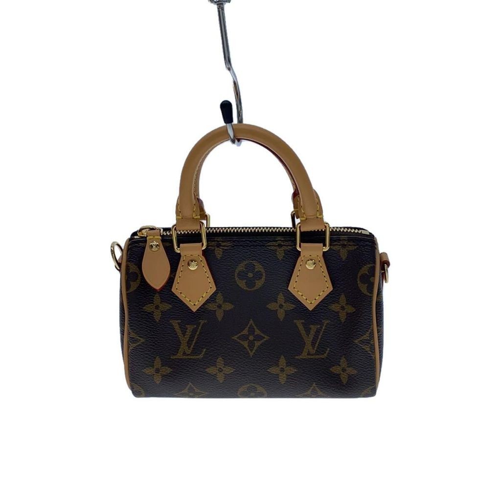 Louis Vuitton กระเป๋าสะพาย Nano Speedy _ Monogram Canvas Brw Pvc ลายรวม M81085 Ty4203 ส่งตรงจากญี่ปุ