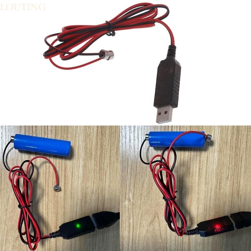 Louting สายชาร์จแบบชาร์จไฟได้พร้อม Indicators สําหรับ 3 7V 26650 18650 18500