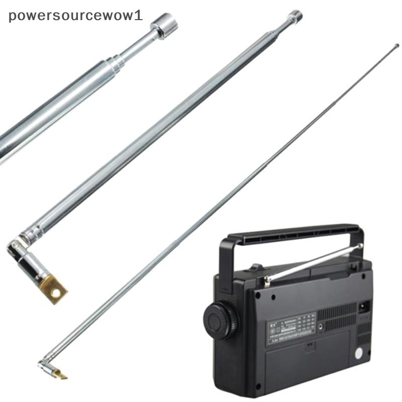 Wow เปลี่ยน 60 ซม.เสาอากาศ FM วิทยุแบบพกพา 6 ส่วนเสาอากาศทีวี Telescopic หมุนได้เสาอากาศสําหรับวิทยุทีวี TH