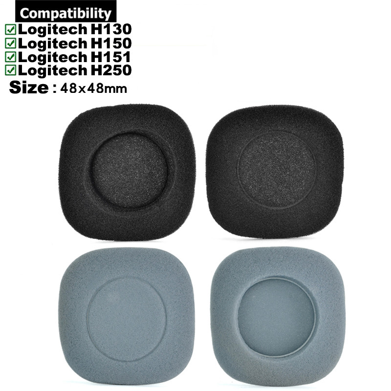 แผ่นรองหูฟังเข้ากันได้กับหูฟัง Logitech H150 H130 H250 H151 - ที่ปิดหูกันหนาวทดแทน