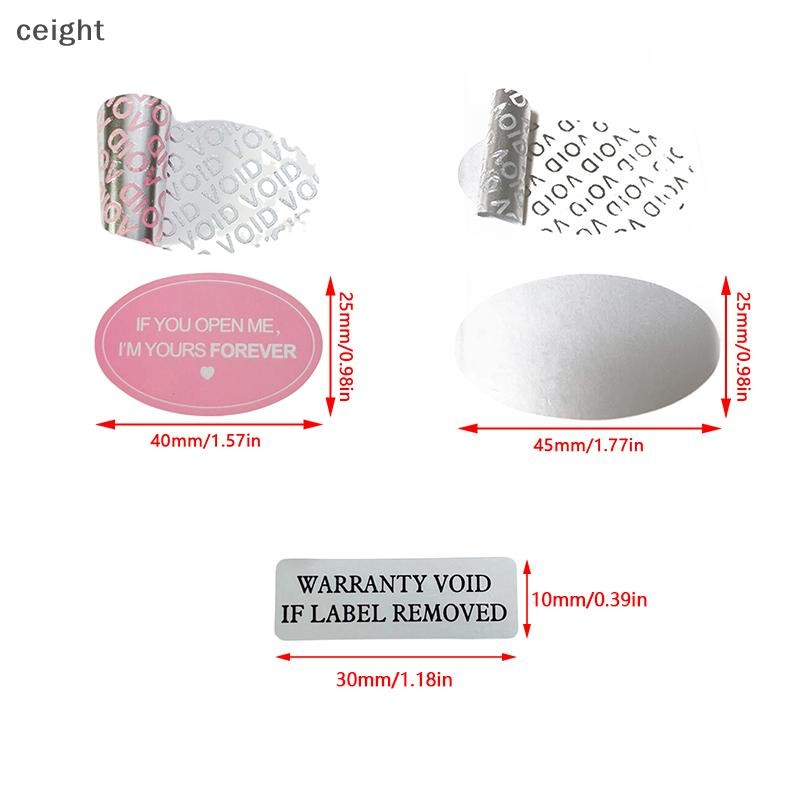 [ceight] 100 ชิ้นรับประกันสติกเกอร์ป้องกันความปลอดภัยซีล Brittle กระดาษ Tamper Proof รับประกัน Void ป้ายสติกเกอร์ฉลากกาว Guanante TH - รูปที่ 3