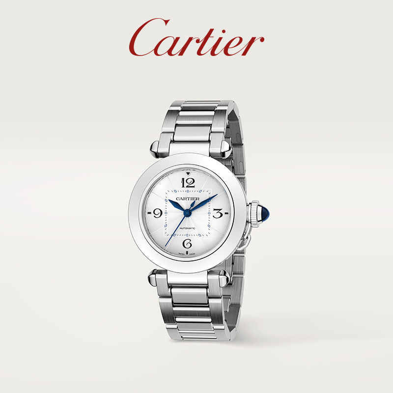 Cartier Cartier Pasha Series นาฬิกากลไกสแตนเลสเปลี่ยนสายนาฬิกาคู่