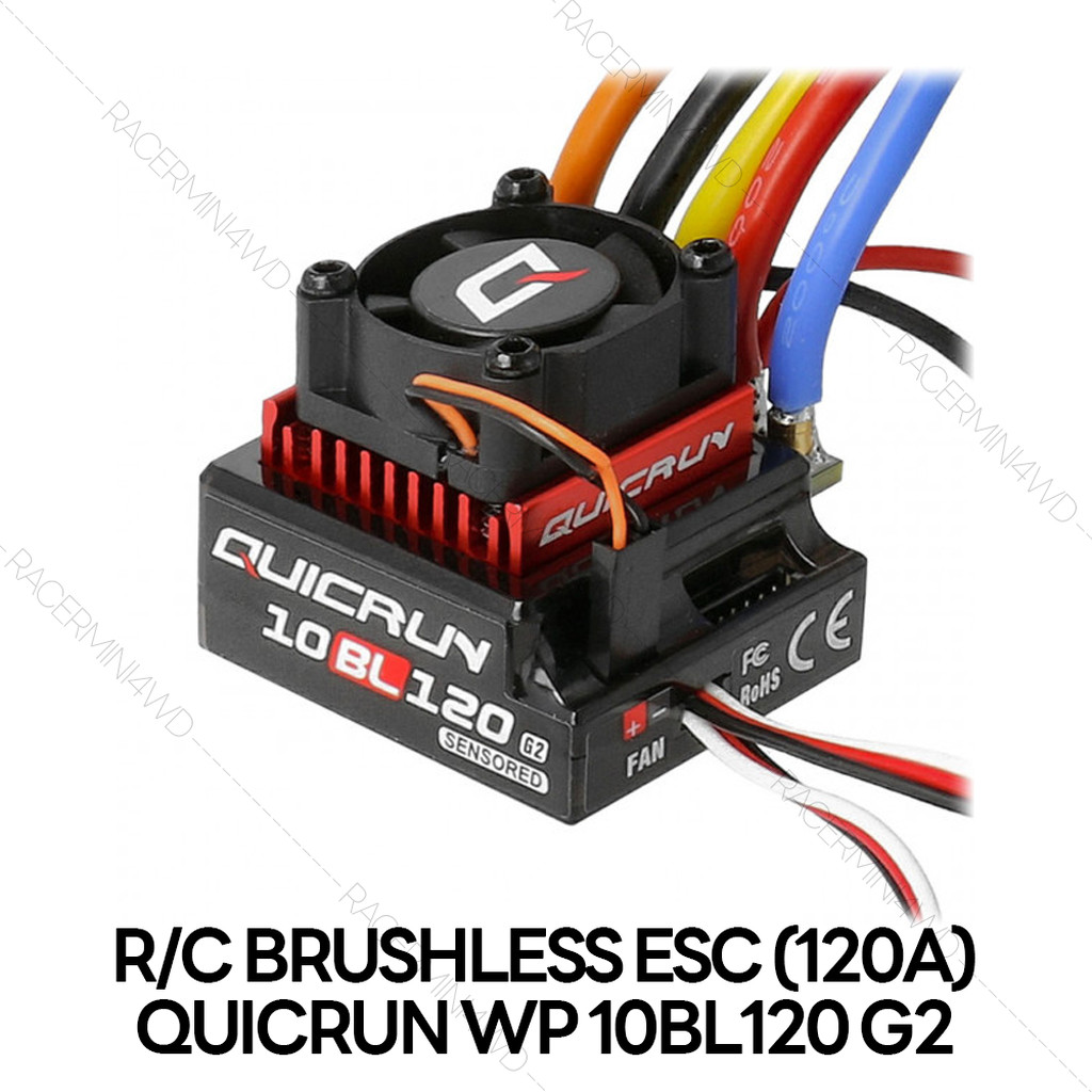 Hobbywing 30125002 QuicRun WP 10BL120 G2 (120A) อุปกรณ์ควบคุมระบบไฟรถบังคับฮ๊อบบี้วิงแท้