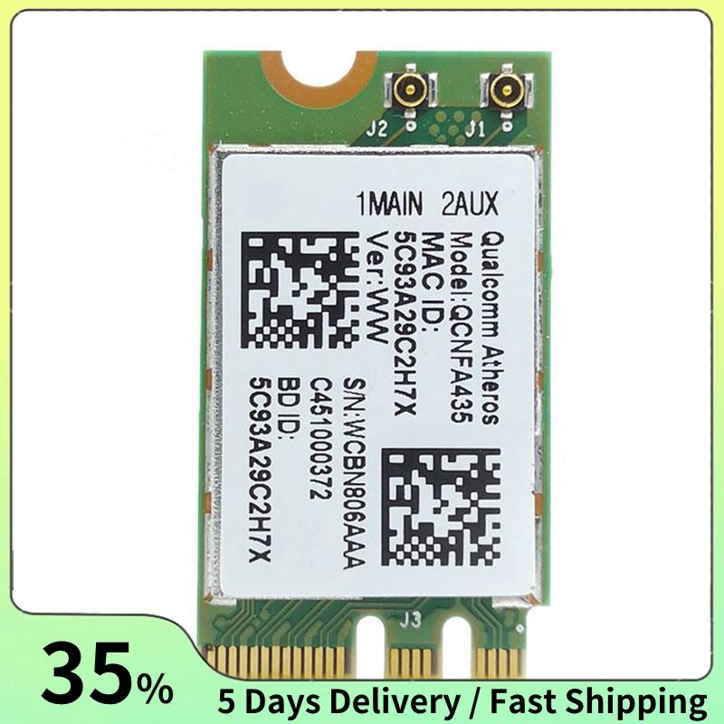 การ์ดอะแดปเตอร์ไร้สายสําหรับ Atsures QCA9377 QCNFA435 802.11AC 2.4G/5G NGFF WIFI CARD บลูทูธ 4.1