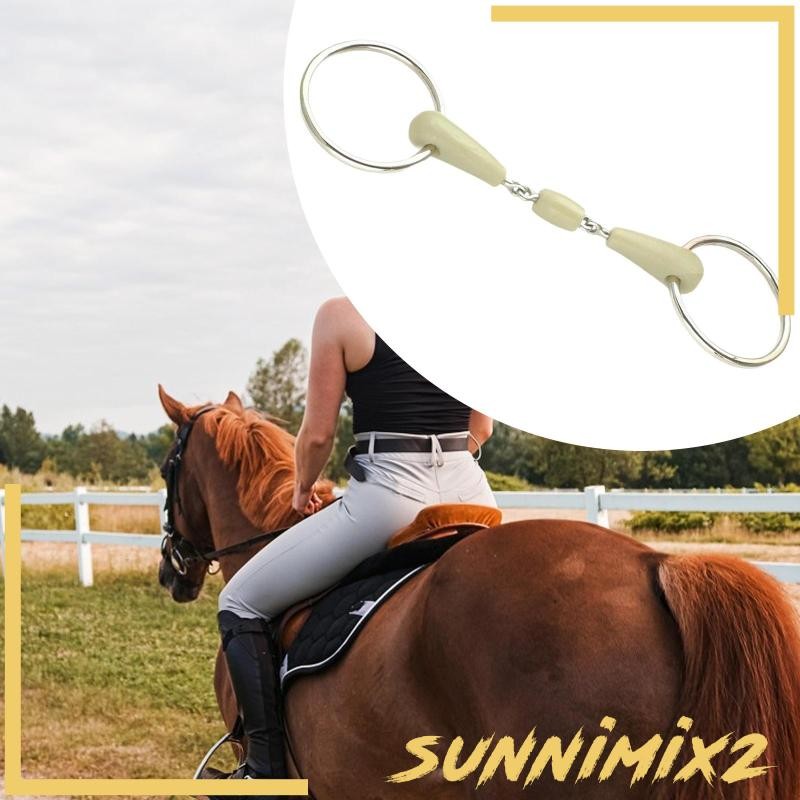 [Sunnimix2] Horse Snaffle Bit Horse Bit ปากการแข่งขันกีฬากลางแจ้งปฏิบัติ Horse Riding Gear Horse Tra