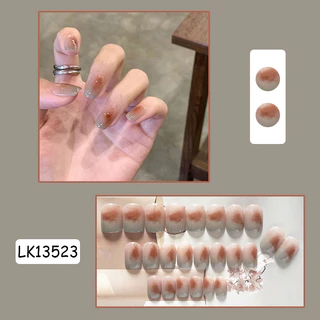 รุ่นLuxnail FN44 พร้อมส่งเล็บปลอมสำเร็จรูปสไตล์มินิมอลลายน่ารักๆ ขนาดฟรีไซส์ 24 ชิ้นสุดคุ้ม