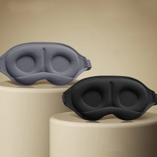 KIPRUN 3D Eye Mask สําหรับนอนหลับ,หน่วยความจําโฟม Sleep Eye Mask, 100% Light Blocking Sleep Mask, Ergonomic Zero Eye Pressure Blindfold Eyepatch, Ultra Delicate Soft Skin Friendly Ey
