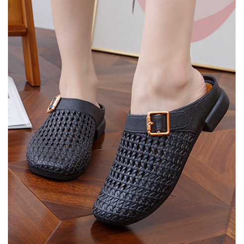 go รองเท้าแตะผู้หญิง หัวโต แฟชั่น พื้นนุ่ม ฤดูร้อน รูระบายอากาศ ใส่ออกไปข้างนอก แบบสวม กันลื่น A-064 ราคา ถูกที่สุด ดีลบีเคเค แกลเลอรีภาพที่ 5