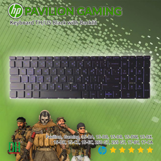 คีย์บอร์ด HP Pavilion Gaming 15-DA, 15-DB, 15-DR, 15-DW, 15-…