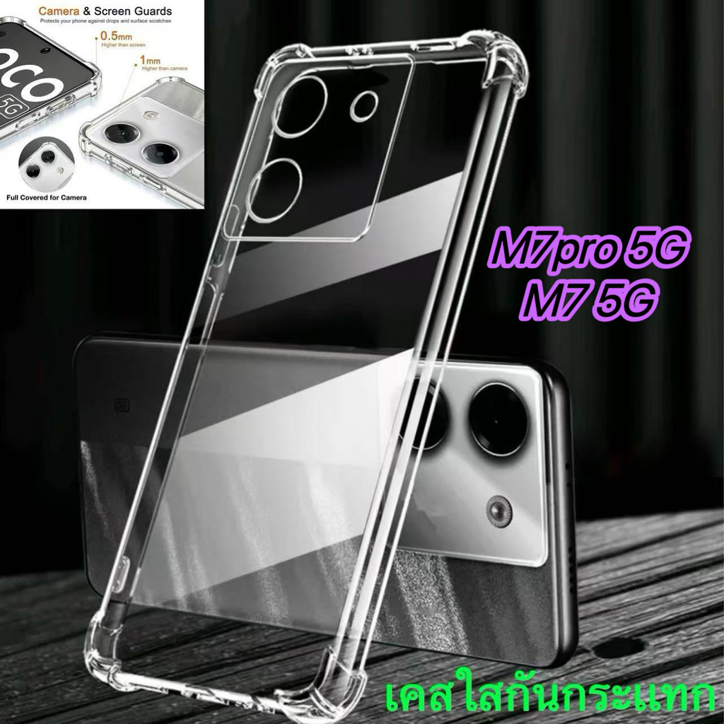 เคสใส CASE สำหรับ P0C0 M7Pro 5G M7 5G เคสซิลิโคน แบบนิ่ม เคสกันกระแทก กันรอยกล้อง เคสนิ่มTPU Shockpr