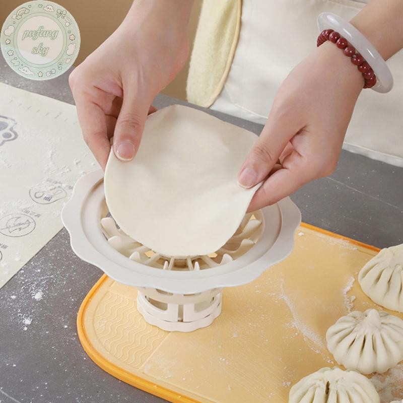 PUSKY ดอกไม้รูป Baozi ทํา Mould สะดวก Fast Easy Fall โฮมเมด Dumpling Bao Siu Mai เครื่องสําหรับ DIY 