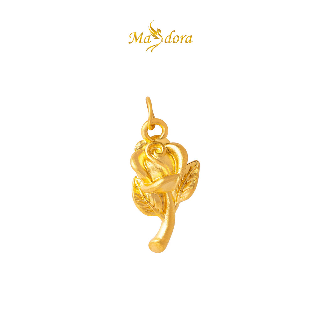 MASDORA 999 จี้ทอง Loket EMAS ~ 3D Vast Rose (EMAS 999/24K) -- ฟรีสร้อยคอเงิน 925!