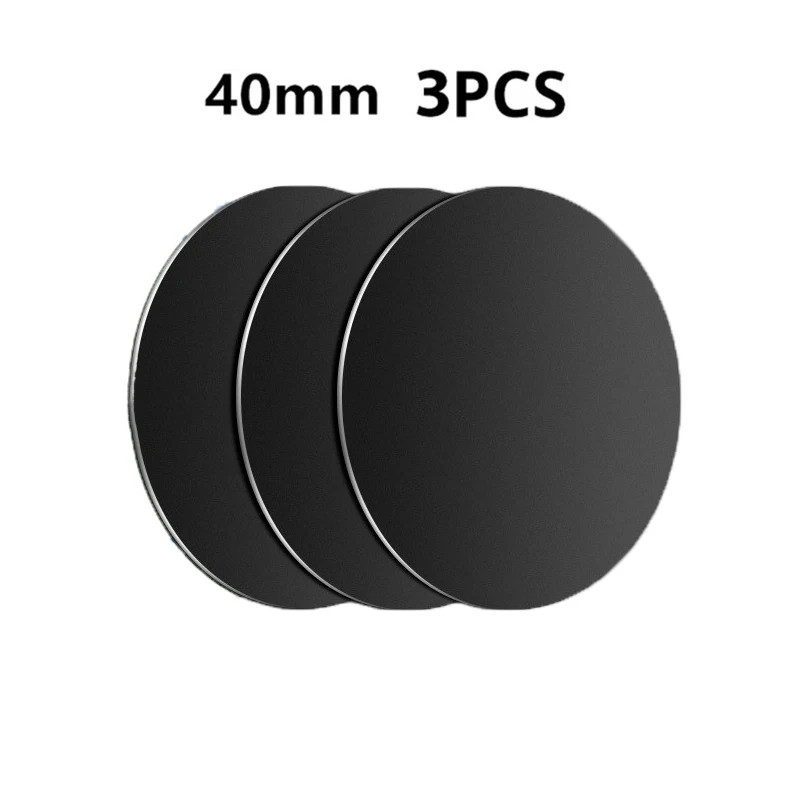 1/3/5 ชิ้น Ultra Thin แผ่นโลหะสําหรับรถแม่เหล็กที่วางโทรศัพท์แผ่นเหล็กสติกเกอร์ดิสก์แท็บเล็ตโต๊ะโทรศัพท์มือถือวงเล็บแม่เหล็กสติกเกอร์