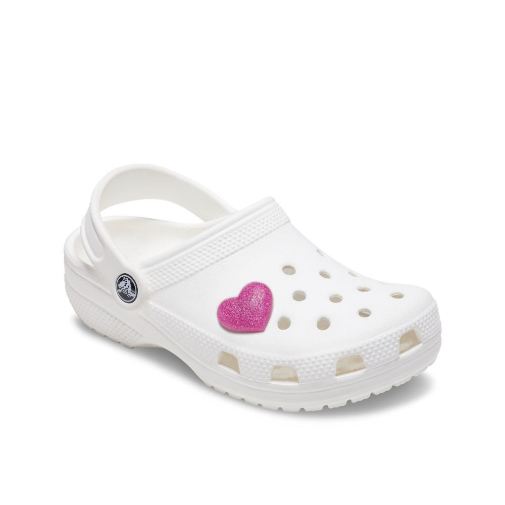 CROCS ตัวติดรองเท้า JIBBITZ™ 3D DARK PINK GLITTER HEART รุ่น 10014402